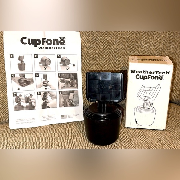 NWT WeatherTech CupFone Black Cell Phone Holder - Picture 1 of 2